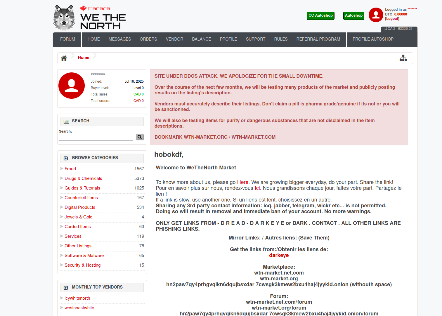 WeTheNorth Dashboard